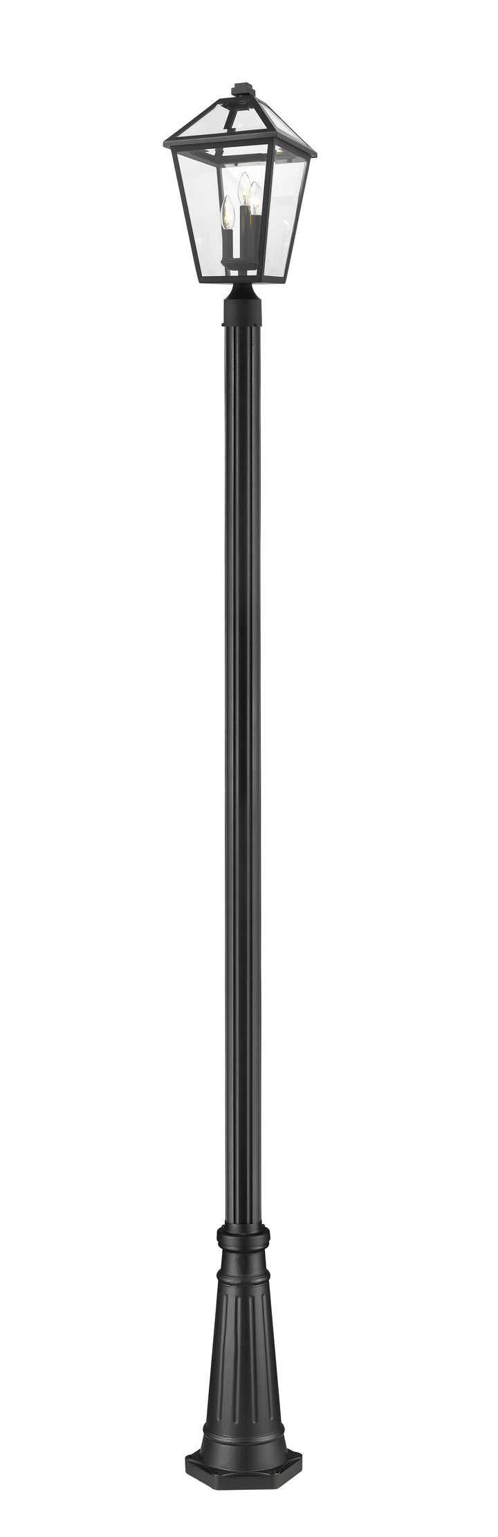 Z-Lite Talbot 579PHBR-519P-BK 3 Light Outdoor Post Mounted Fixture
