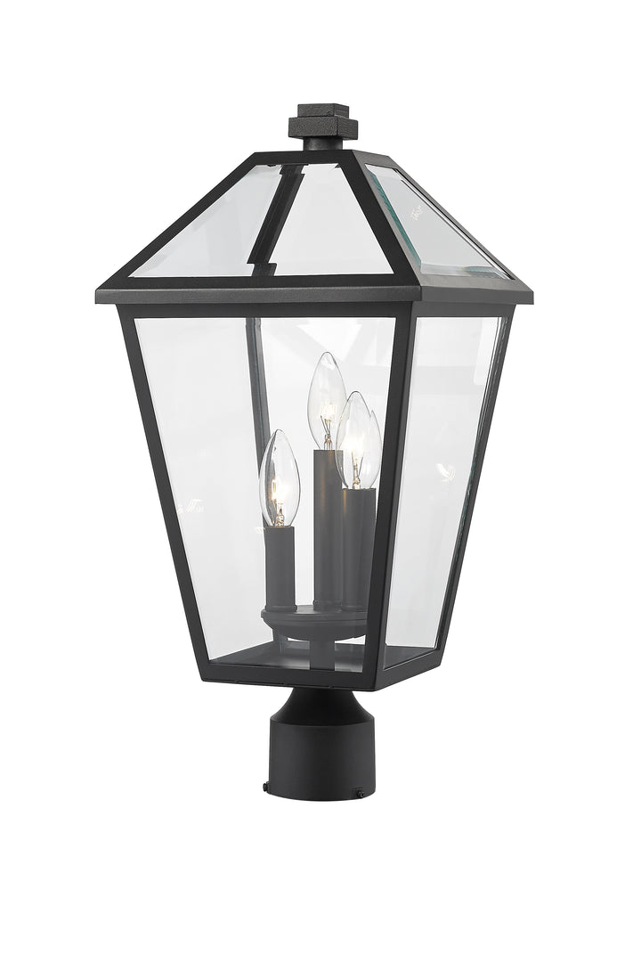 Z-Lite Talbot 579PHBR-BK 3 Light Outdoor Post Mount Fixture