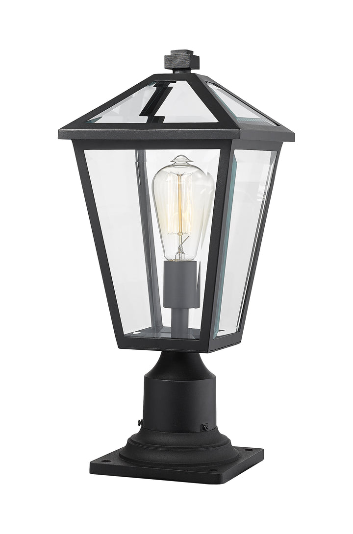 Z-Lite Talbot 579PHMR-533PM-BK 1 Light Outdoor Pier Mounted Fixture
