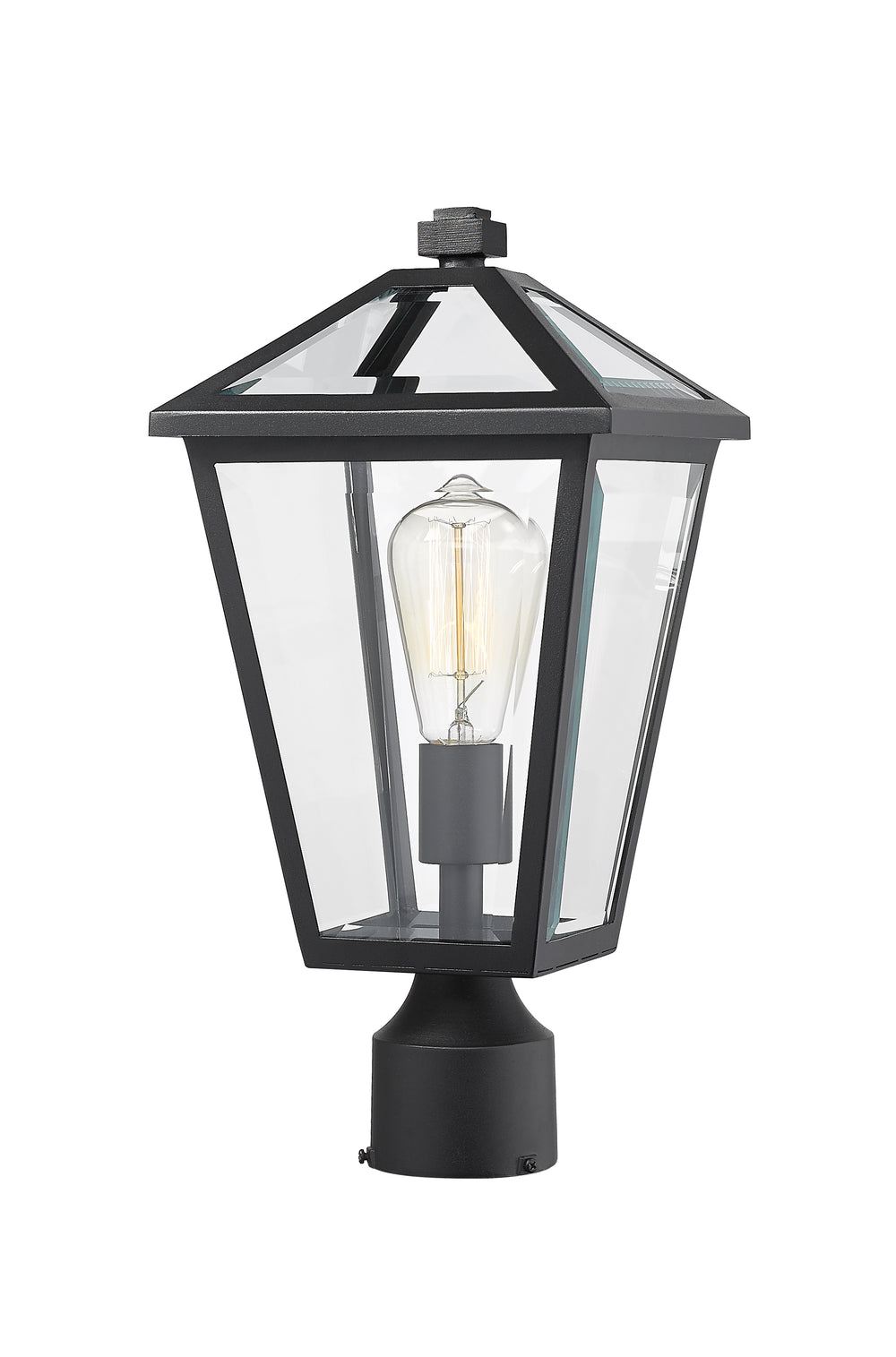 Z-Lite Talbot 579PHMR-BK 1 Light Outdoor Post Mount Fixture