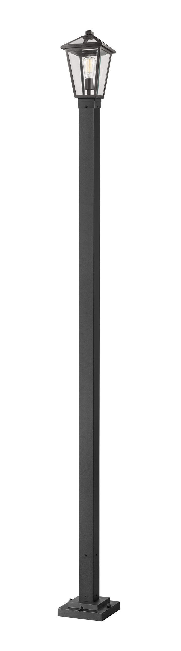 Z-Lite Talbot 579PHMS-536P-BK 1 Light Outdoor Post Mounted Fixture
