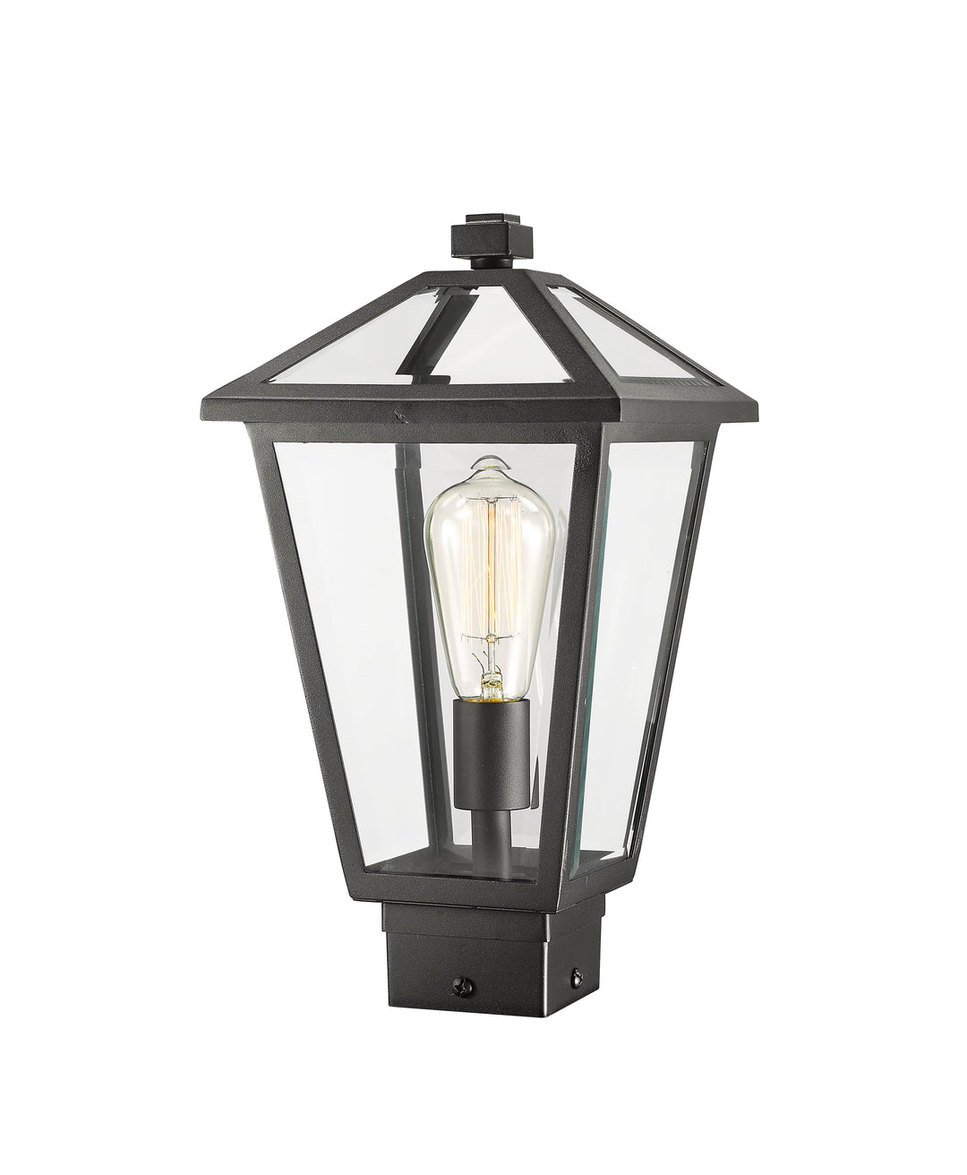 Z-Lite Talbot 579PHMS-BK 1 Light Outdoor Post Mount Fixture