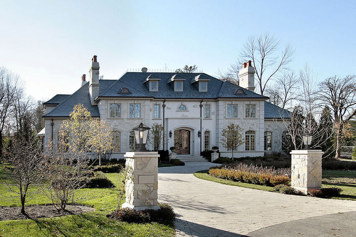 Z-Lite Talbot Outdoor Post & Pier Mount Light installed on a home exterior