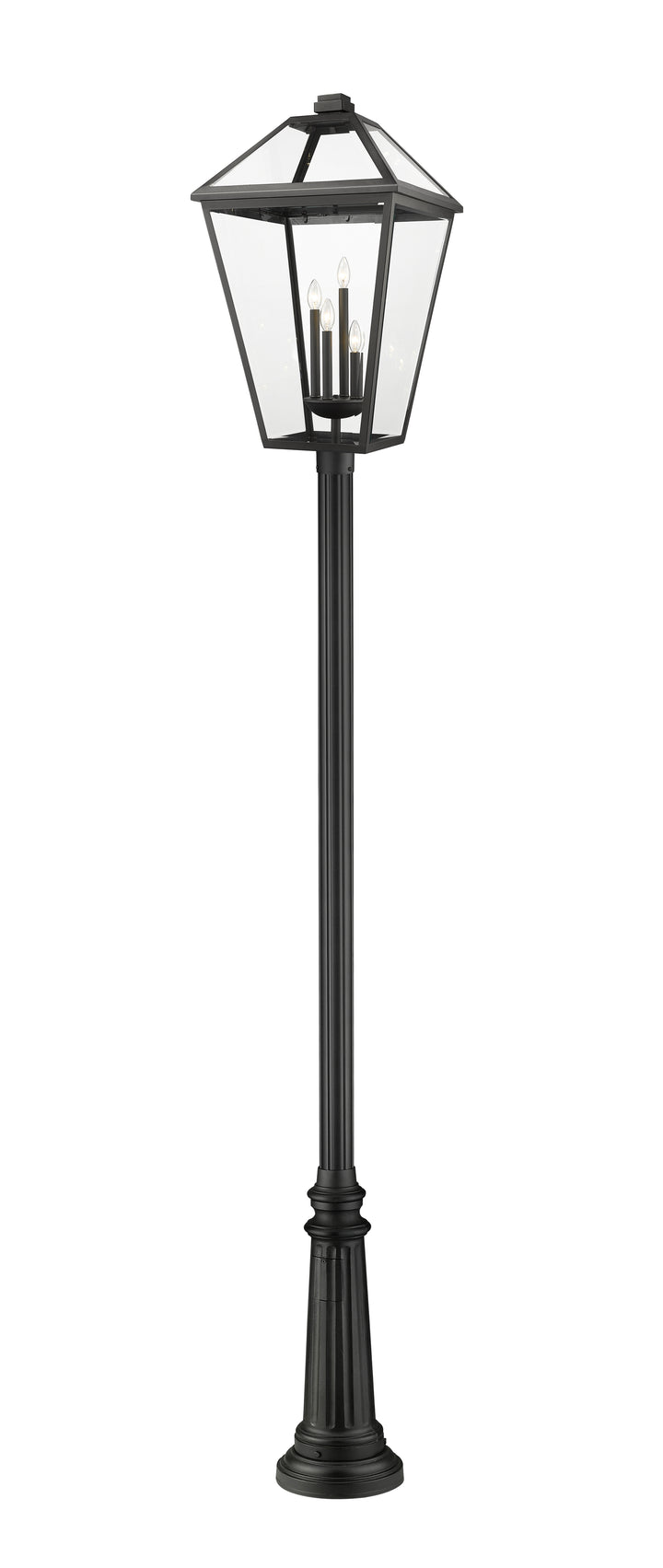 Z-Lite Talbot 579PHXLXR-511P-BK 4 Light Outdoor Post Mounted Fixture
