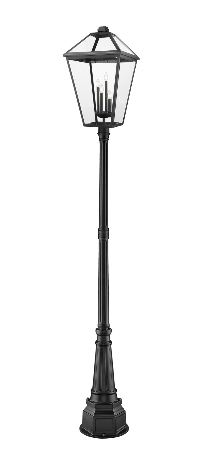 Z-Lite Talbot 579PHXLXR-564P-BK 4 Light Outdoor Post Mounted Fixture