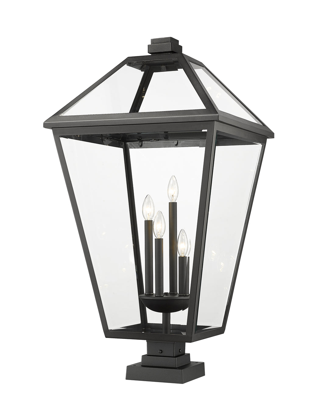 Z-Lite Talbot 579PHXLXS-SQPM-BK 4 Light Outdoor Pier Mounted Fixture