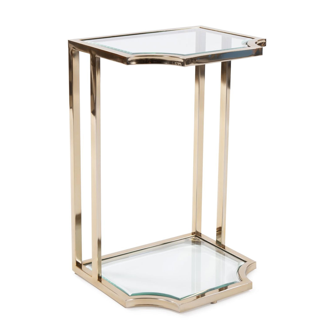 Howard Elliott Collection Scalloped Edge Gold Side Table Decorative Tables Howard Elliott Collection   