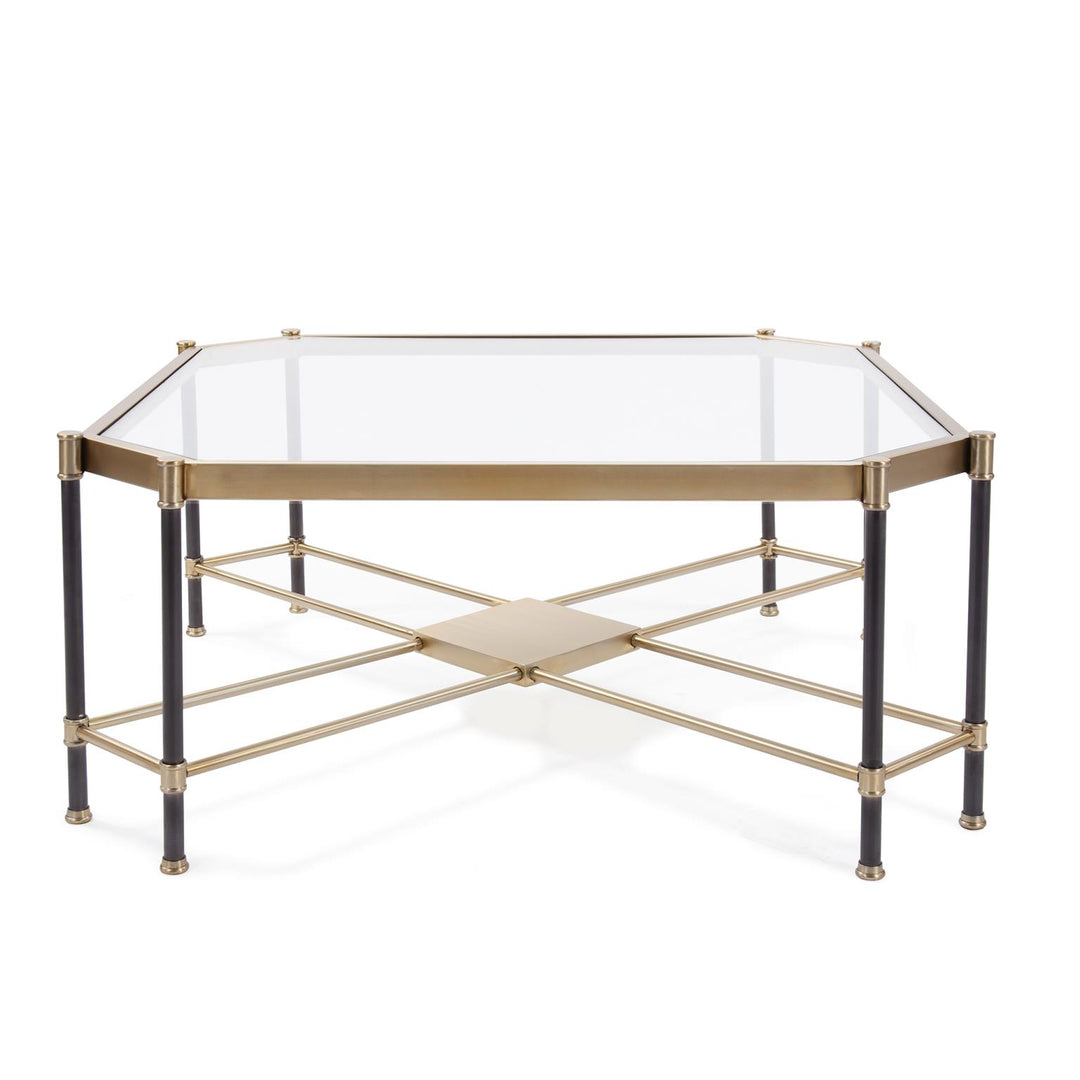 Howard Elliott Collection Graham Brushed Brass Coffee Table Decorative Tables Howard Elliott Collection   