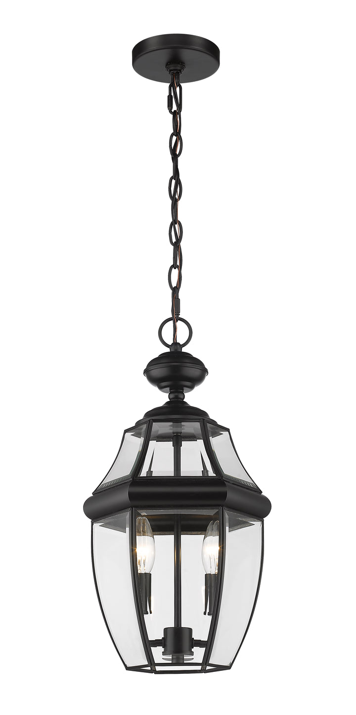 Z-Lite Westover 580CHM-BK 2 Light Outdoor Chain Mount Ceiling Fixture