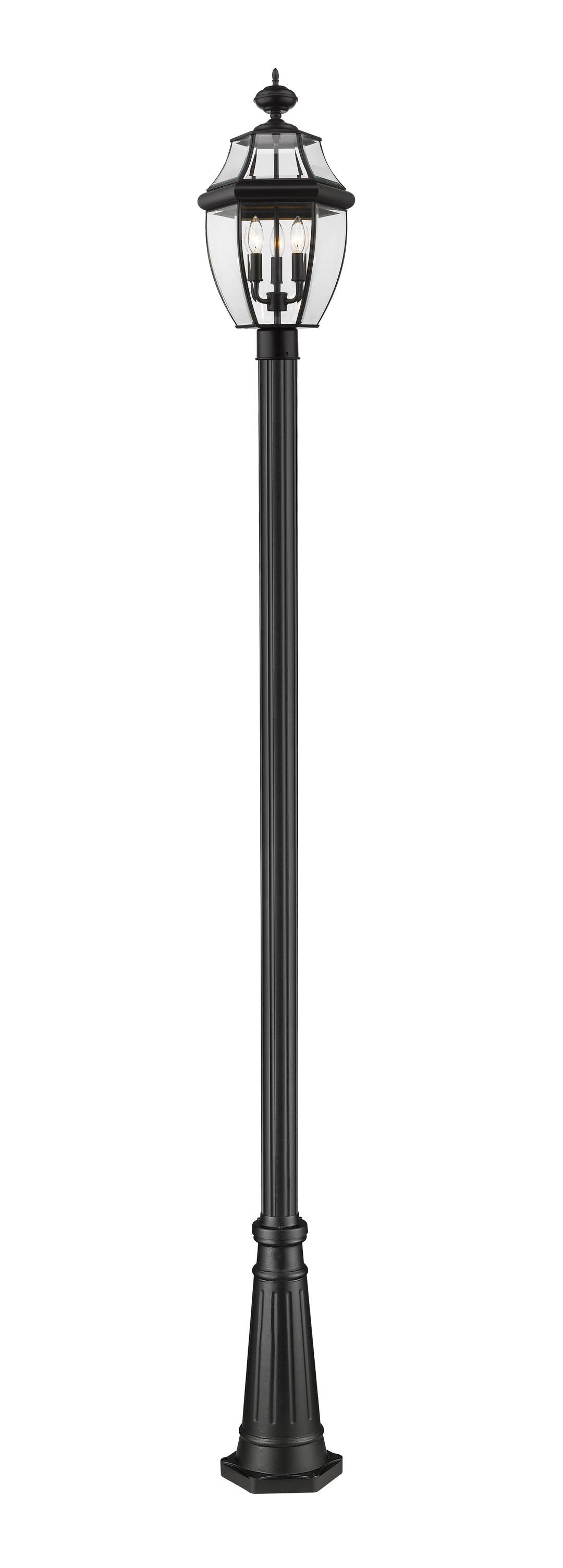 Z-Lite Westover 580PHB-519P-BK 3 Light Outdoor Post Mounted Fixture