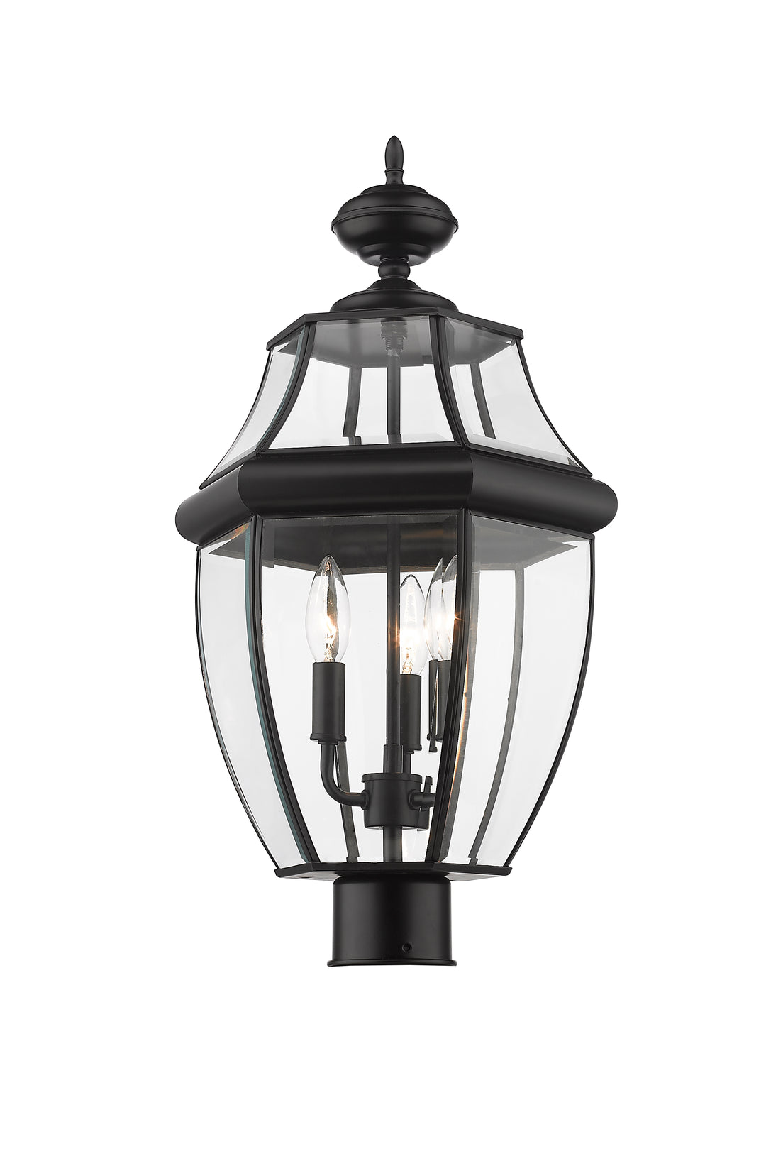 Z-Lite Westover 580PHB-BK 3 Light Outdoor Post Mount Fixture