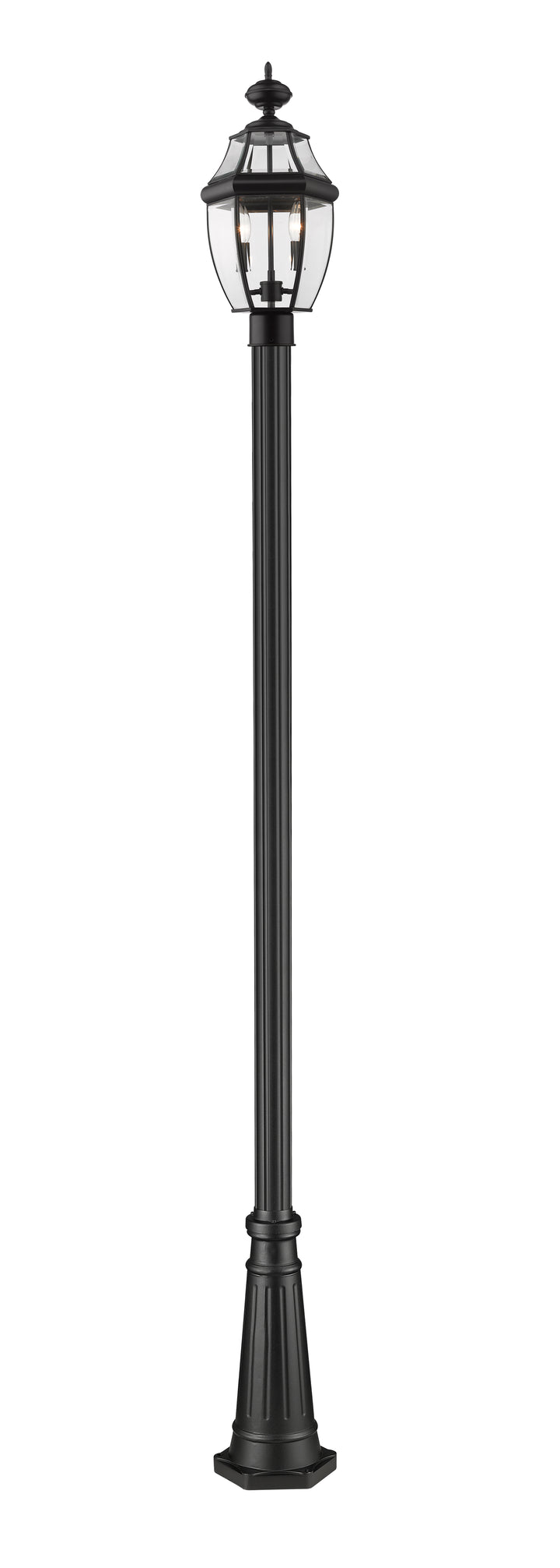 Z-Lite Westover 580PHM-519P-BK 2 Light Outdoor Post Mounted Fixture