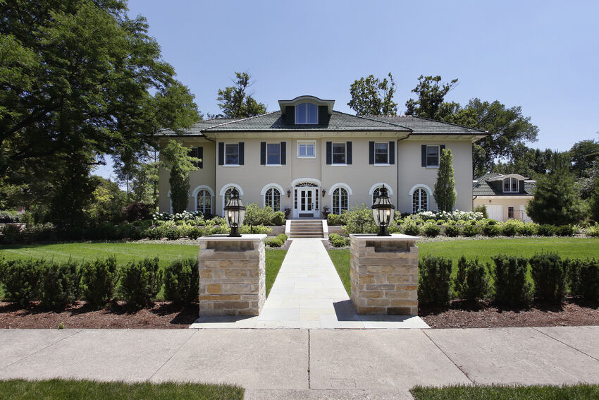 Z-Lite Westover Outdoor Post & Pier Mount Light installed on a home exterior