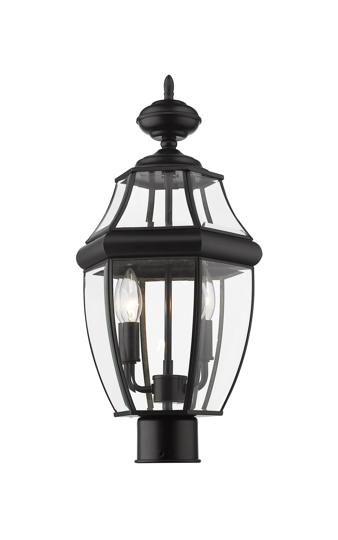 Z-Lite Westover 580PHM-BK 2 Light Outdoor Post Mount Fixture