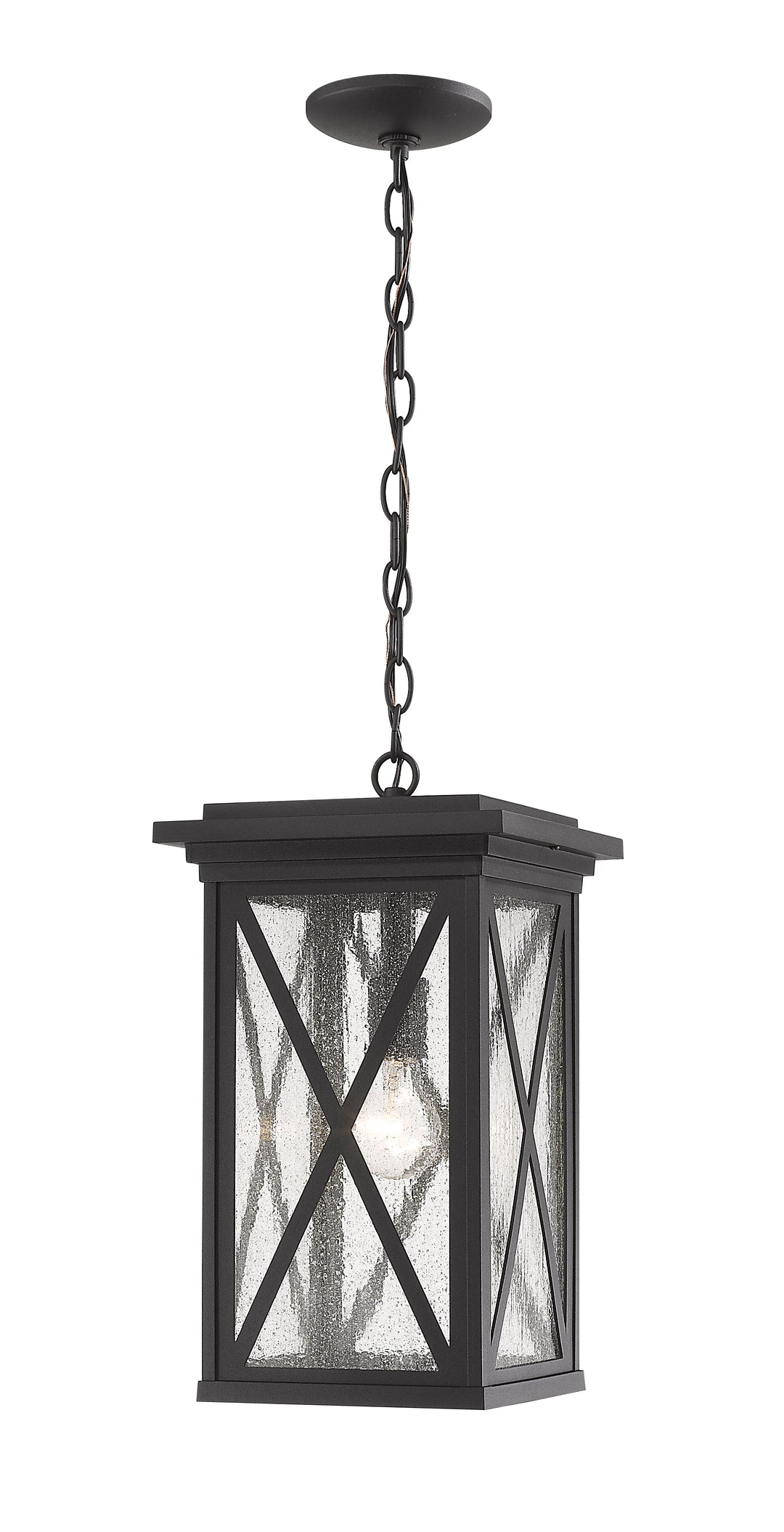 Z-Lite Brookside 583CHB-BK 1 Light Outdoor Chain Mount Ceiling Fixture