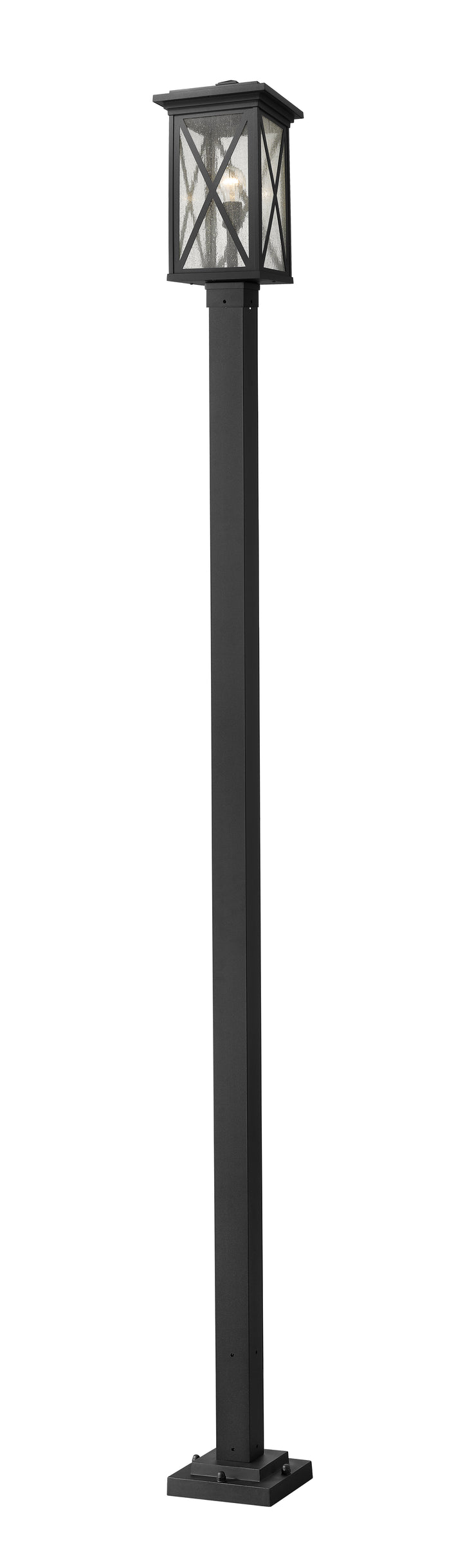 Z-Lite Brookside 583PHBS-536P-BK 1 Light Outdoor Post Mounted Fixture