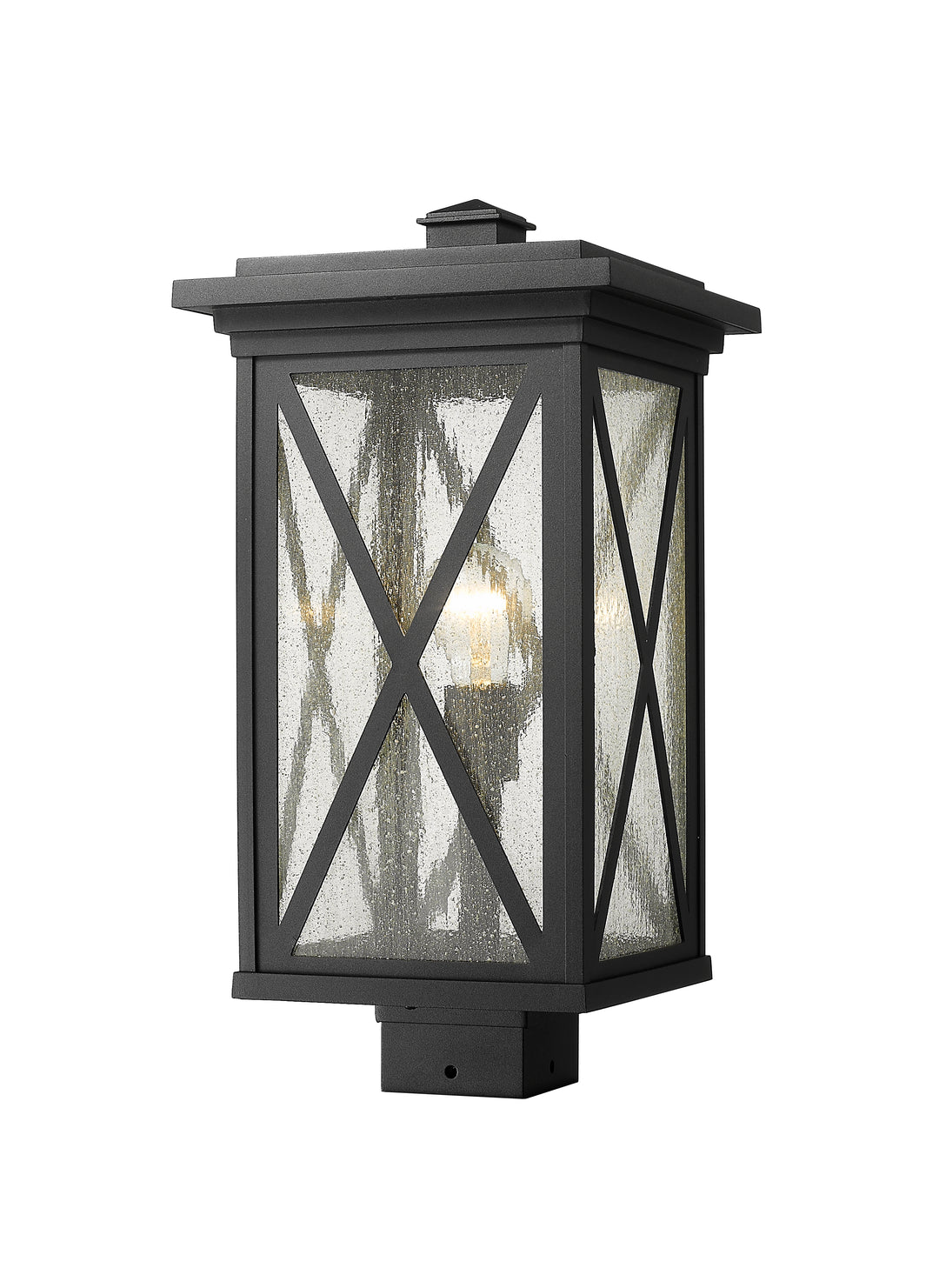 Z-Lite Brookside 583PHBS-BK 1 Light Outdoor Post Mount Fixture
