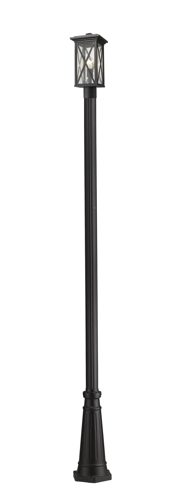 Z-Lite Brookside 583PHMR-519P-BK 1 Light Outdoor Post Mounted Fixture