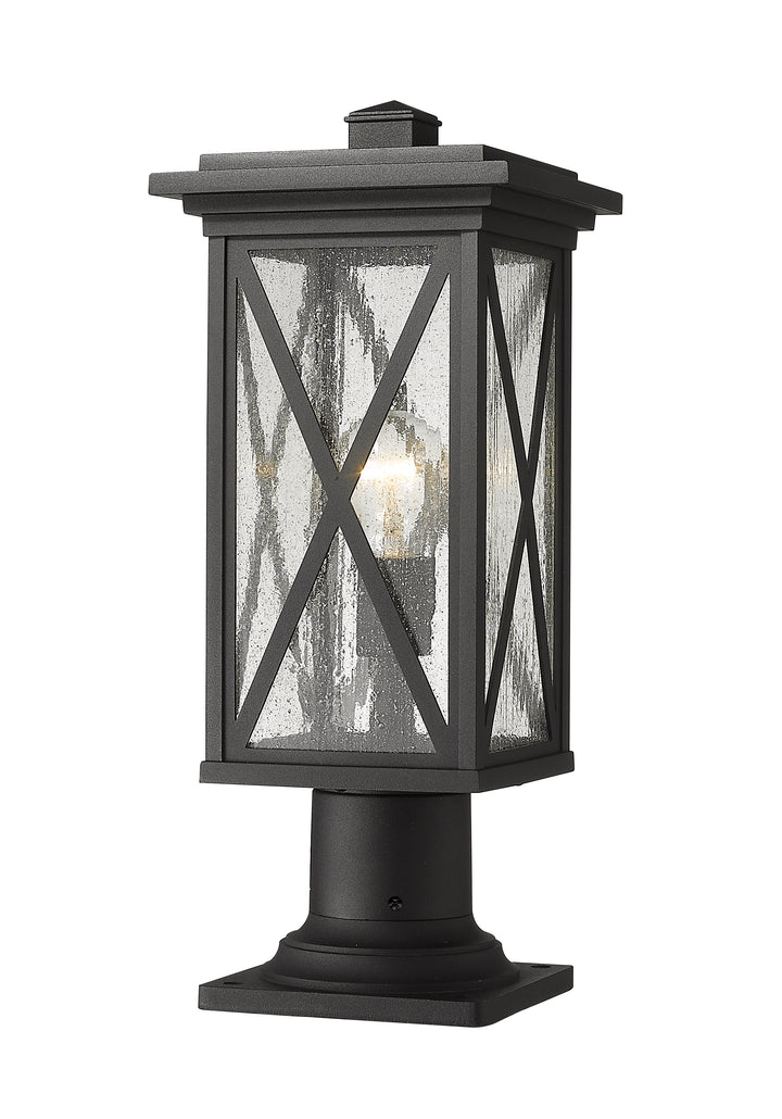 Z-Lite Brookside 583PHMR-533PM-BK 1 Light Outdoor Pier Mounted Fixture