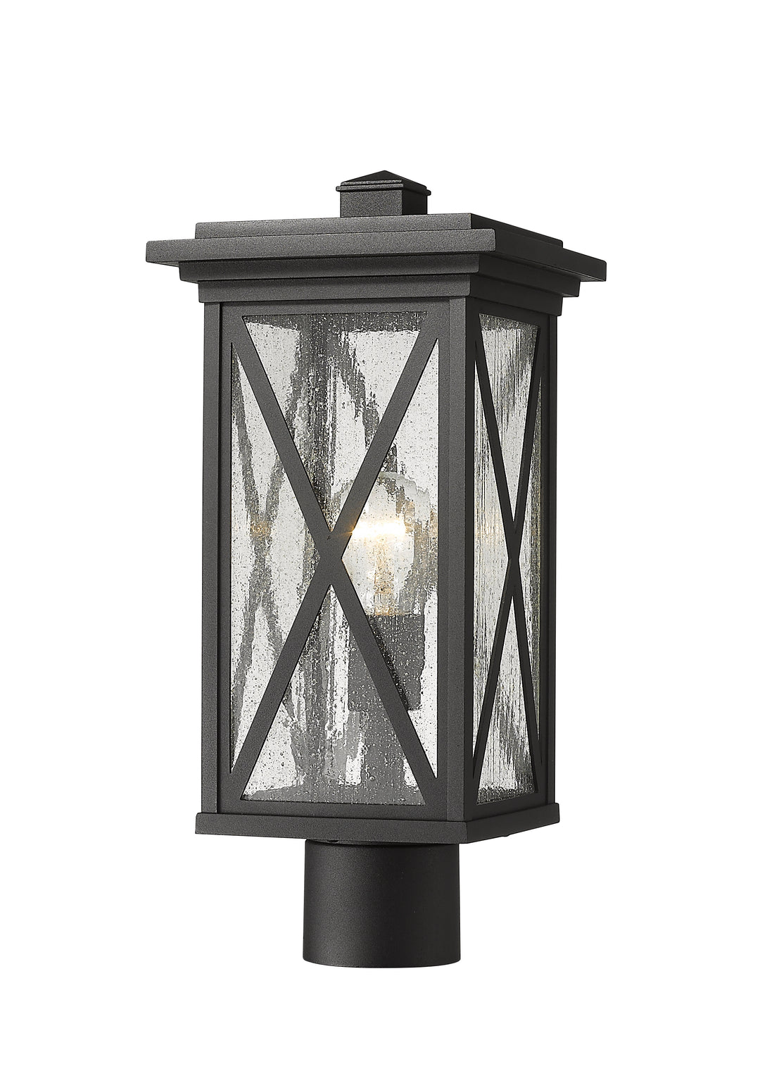 Z-Lite Brookside 583PHMR-BK 1 Light Outdoor Post Mount Fixture