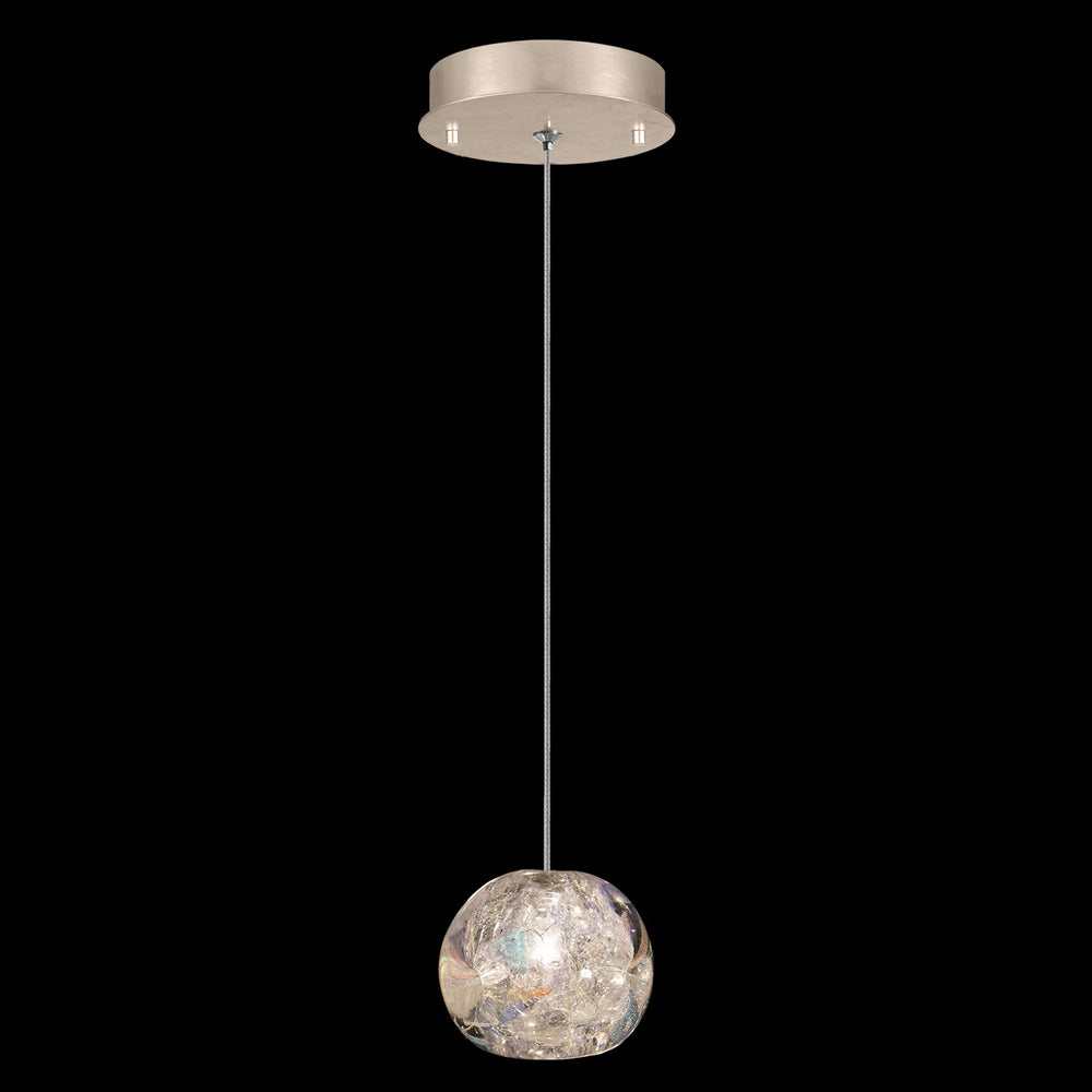 Fine Art Handcrafted Lighting Natural Inspirations 5.5"W Round Drop Light in Mottled Gold Leaf, Nebula (852240-206LD)