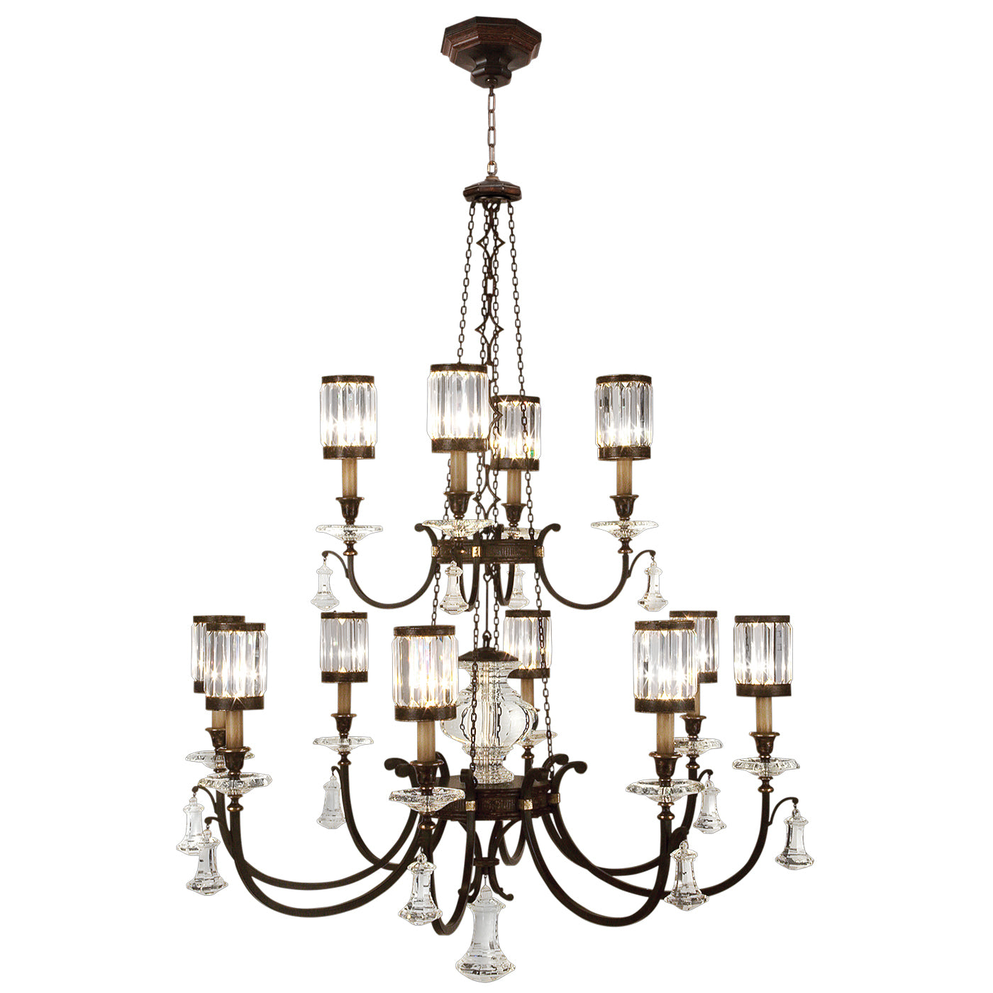Fine Art Handcrafted Lighting Eaton Place Chandelier Chandeliers Fine Art Handcrafted Lighting Bronze 53 x 69 
