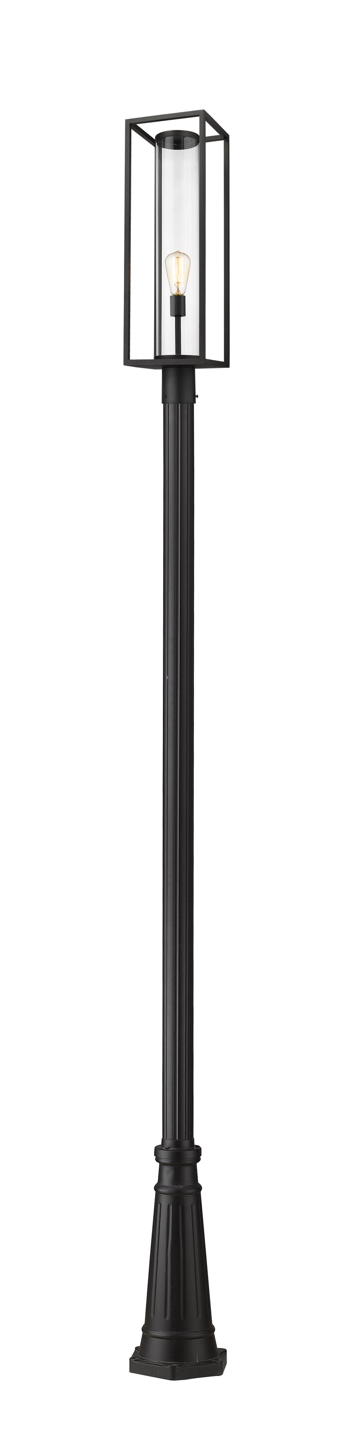 Z-Lite Dunbroch 584PHBR-519P-BK 1 Light Outdoor Post Mounted Fixture