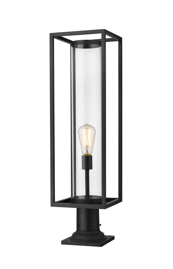 Z-Lite Dunbroch 584PHBR-533PM-BK 1 Light Outdoor Pier Mounted Fixture