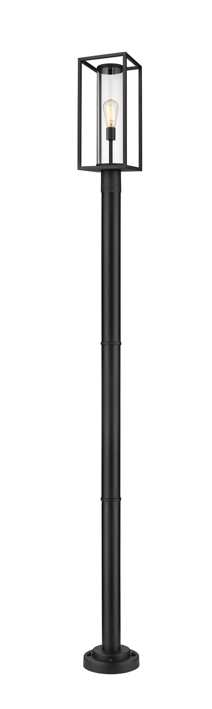 Z-Lite Dunbroch 584PHBR-567P-BK 1 Light Outdoor Post Mounted Fixture