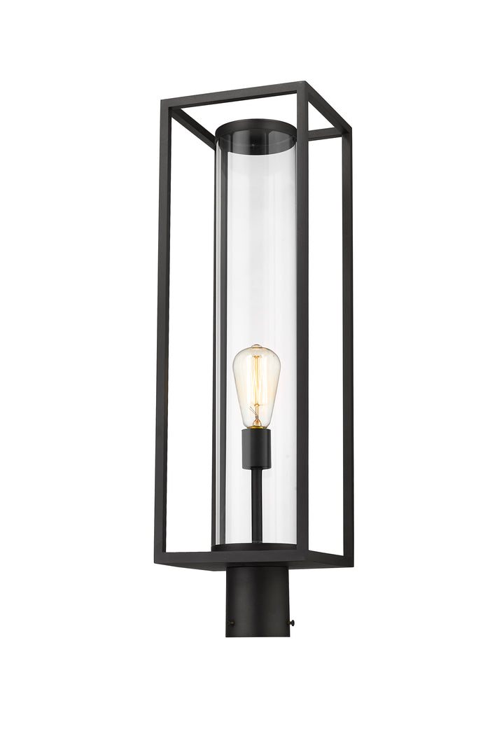 Z-Lite Dunbroch 584PHBR-BK 1 Light Outdoor Post Mount Fixture
