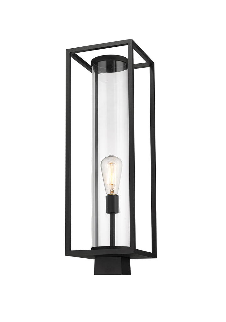 Z-Lite Dunbroch 584PHBS-BK 1 Light Outdoor Post Mount Fixture