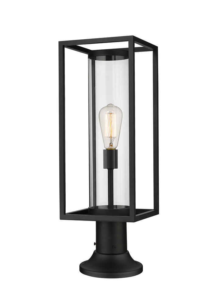 Z-Lite Dunbroch 584PHMR-553PM-BK 1 Light Outdoor Pier Mounted Fixture