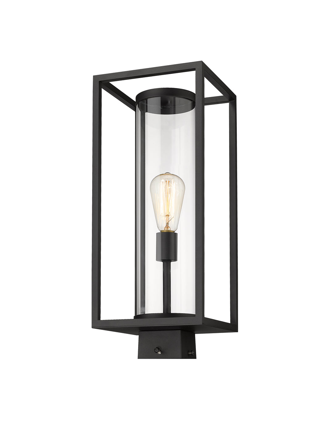 Z-Lite Dunbroch 584PHMS-BK 1 Light Outdoor Post Mount Fixture