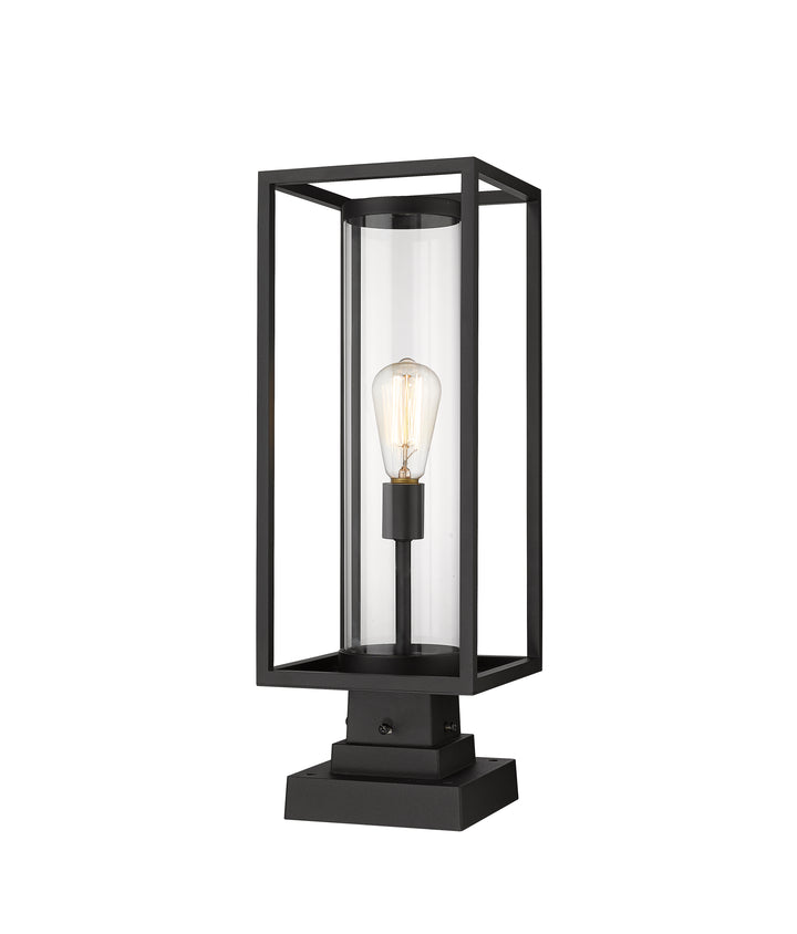 Z-Lite Dunbroch 584PHMS-SQPM-BK 1 Light Outdoor Pier Mounted Fixture