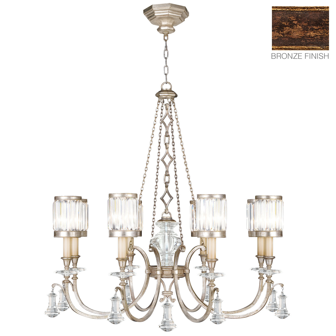 Fine Art Handcrafted Lighting Eaton Place Chandelier Chandeliers Fine Art Handcrafted Lighting Bronze 43 x 42 