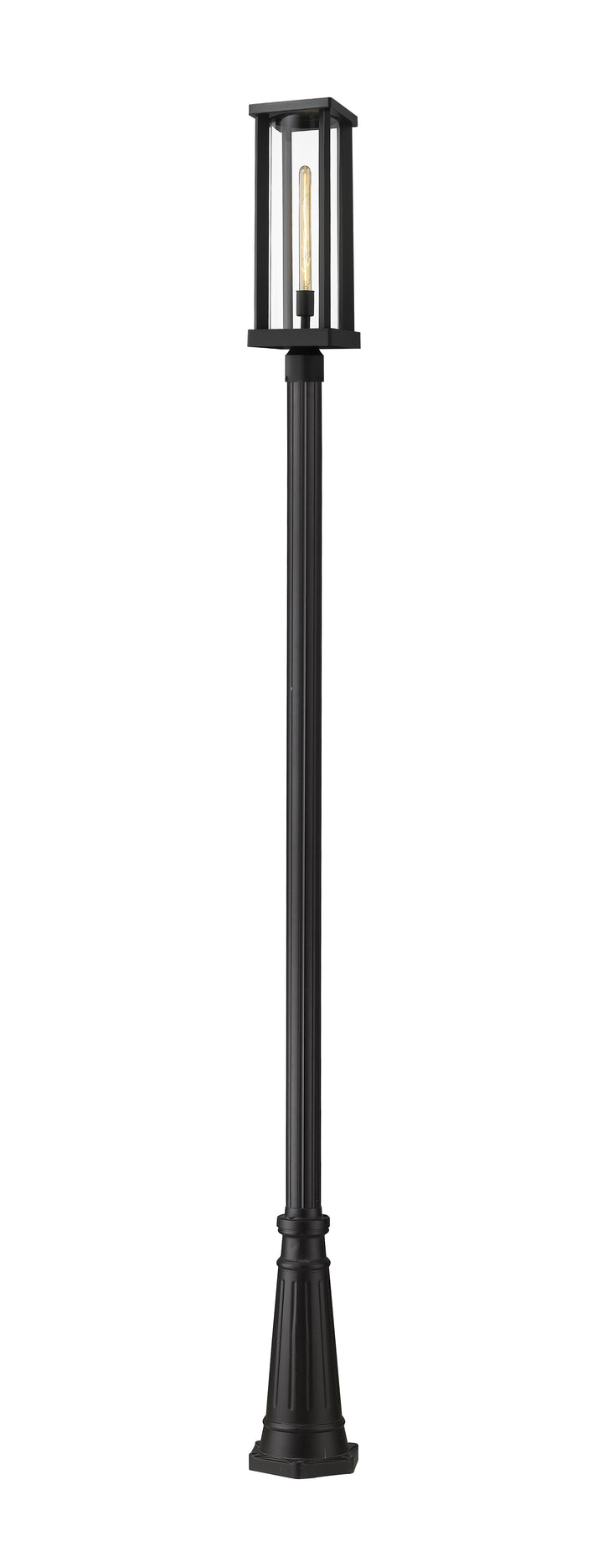 Z-Lite Glenwood 586PHBR-519P-BK 1 Light Outdoor Post Mounted Fixture