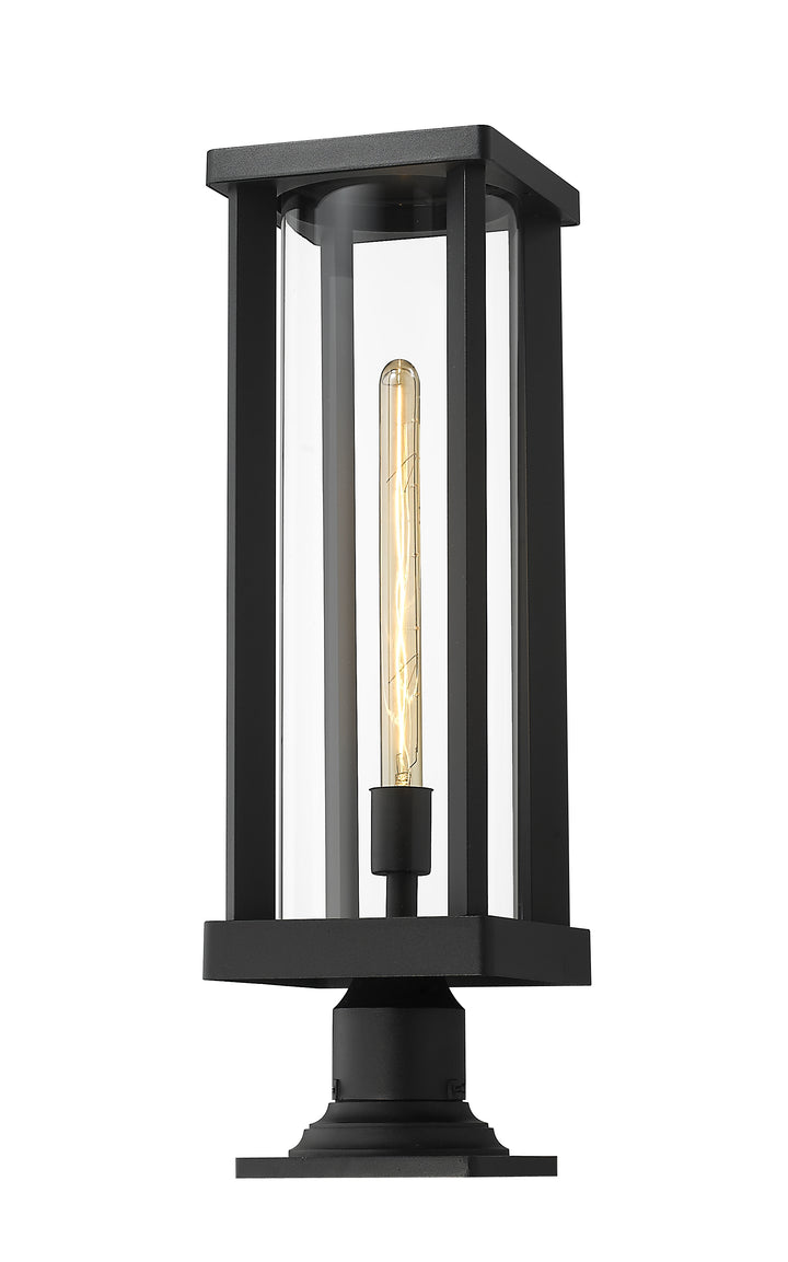 Z-Lite Glenwood 586PHBR-533PM-BK 1 Light Outdoor Pier Mounted Fixture