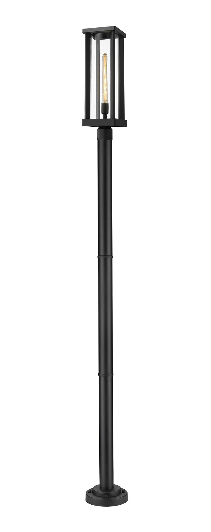 Z-Lite Glenwood 586PHBR-567P-BK 1 Light Outdoor Post Mounted Fixture