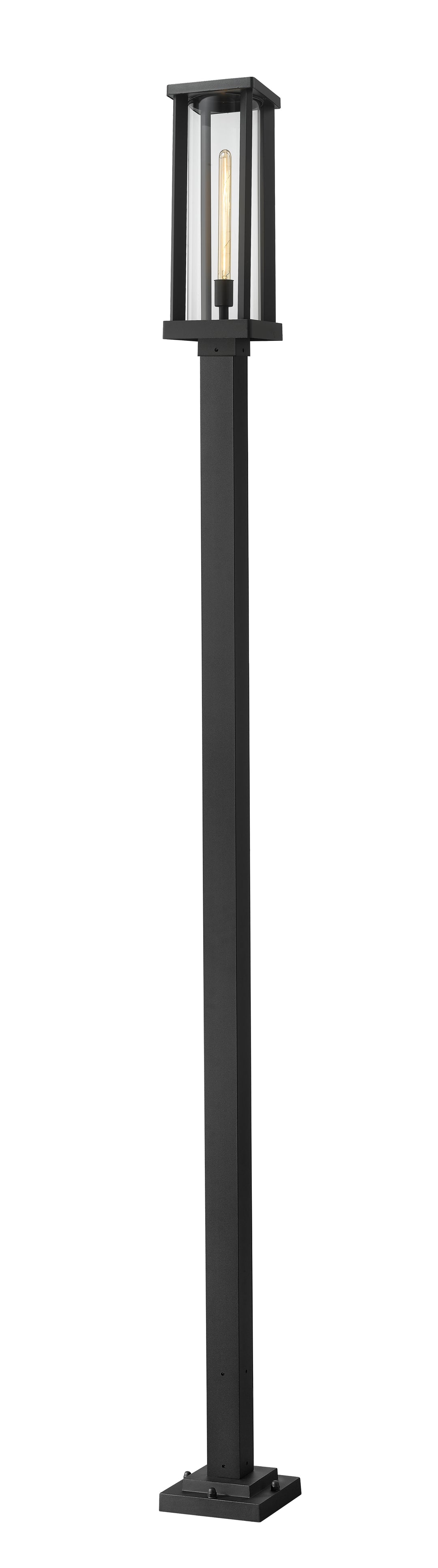 Z-Lite Glenwood 586PHBS-536P-BK 1 Light Outdoor Post Mounted Fixture