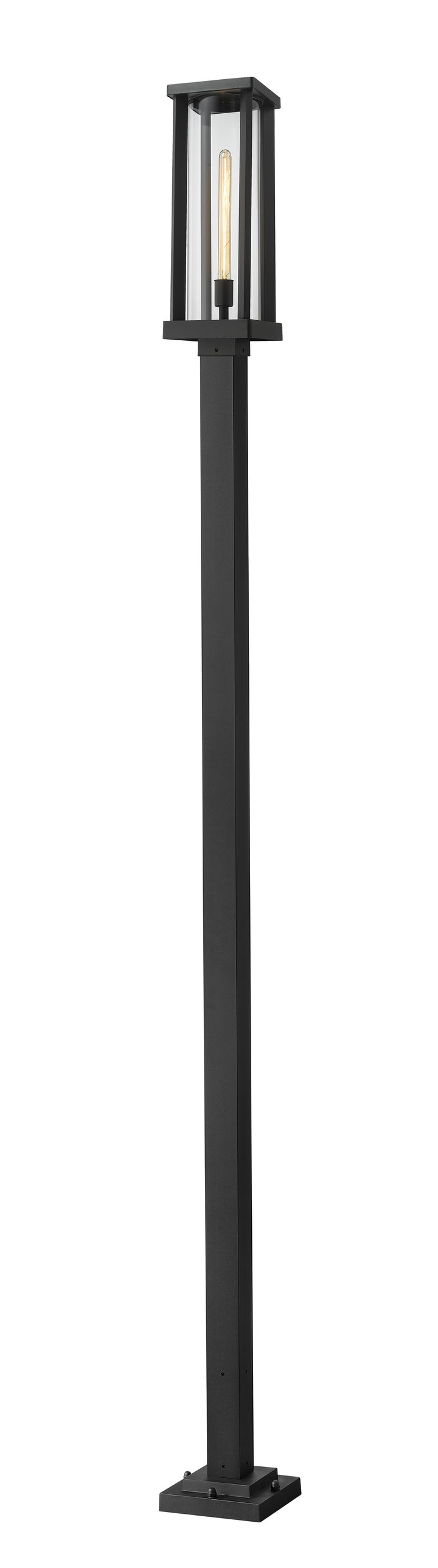 Z-Lite Glenwood 586PHBS-536P-BK 1 Light Outdoor Post Mounted Fixture