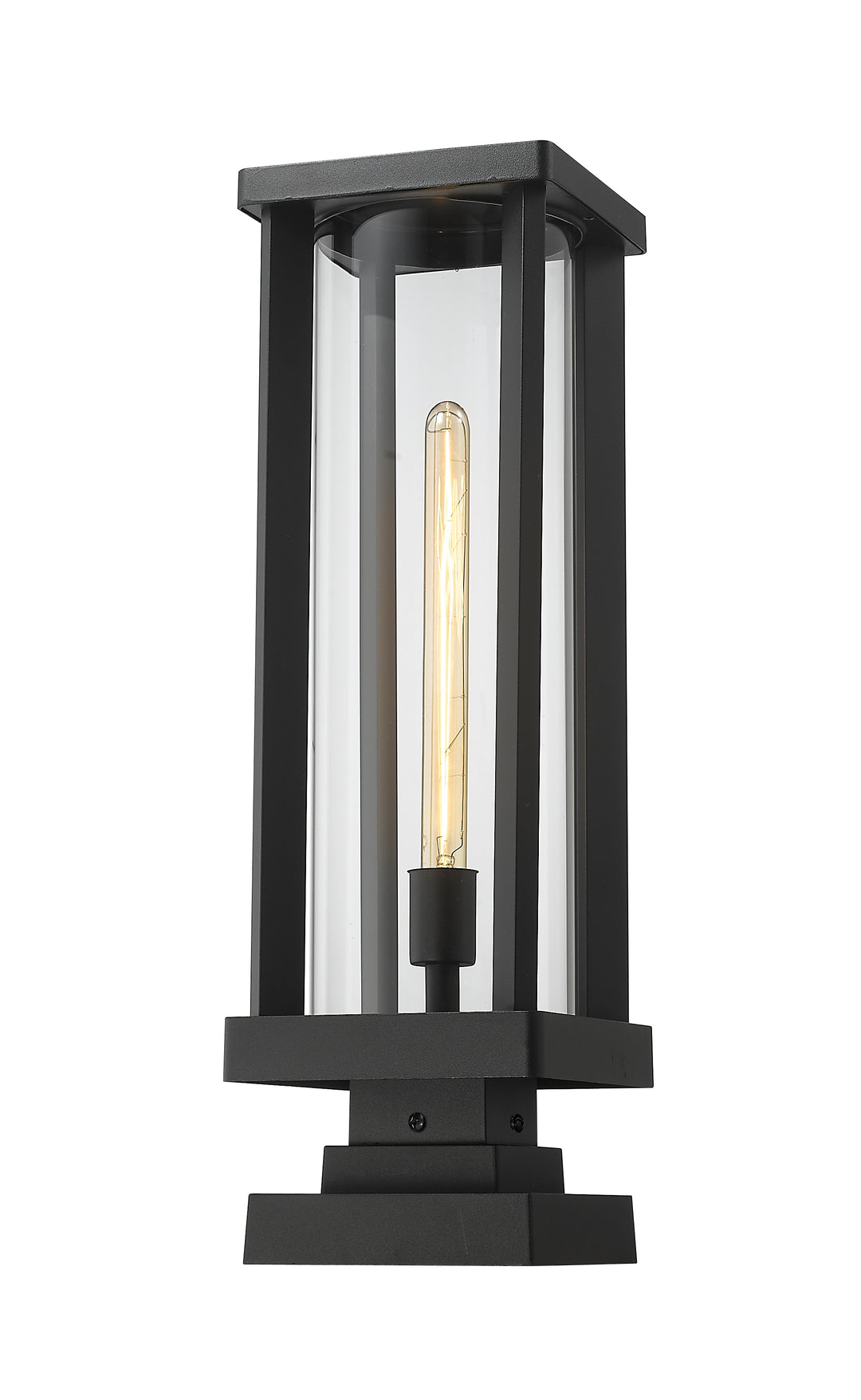 Z-Lite Glenwood 586PHBS-SQPM-BK 1 Light Outdoor Pier Mounted Fixture