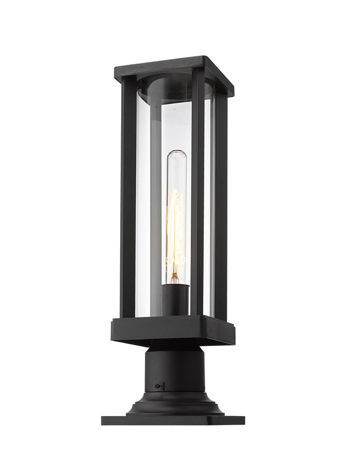 Z-Lite Glenwood 586PHMR-533PM-BK 1 Light Outdoor Pier Mounted Fixture