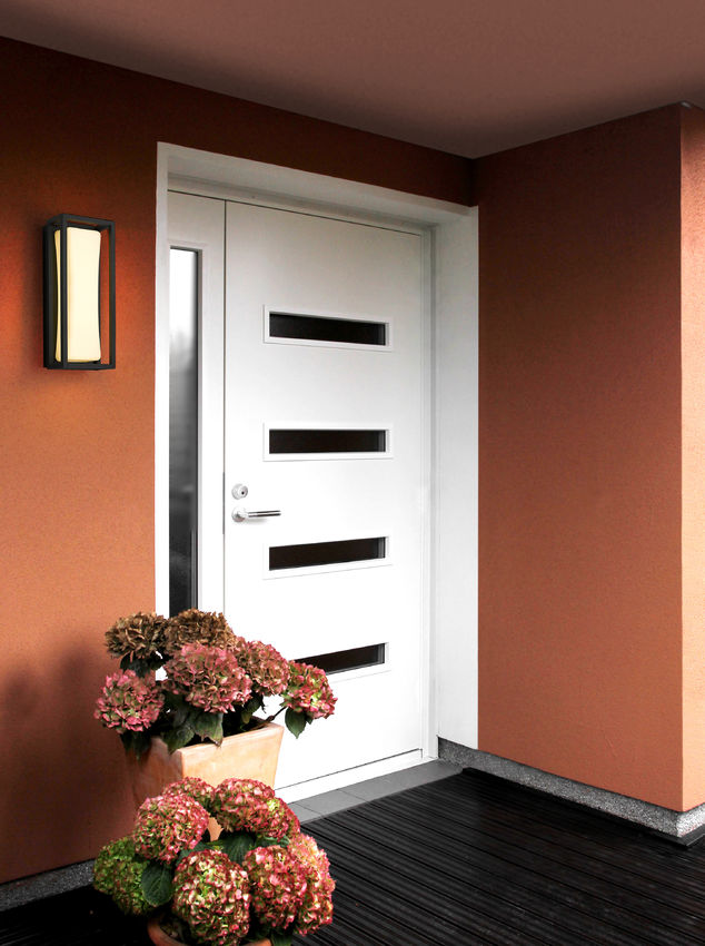 Z-Lite Baden Outdoor Wall Light installed on a home exterior