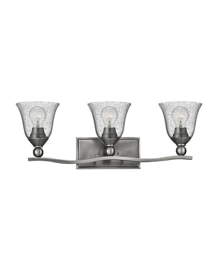 Hinkley Bolla Bath Bar Vanity Lights Hinkley Brushed Nickel with Clear glass 6.75x26.0x8.75 