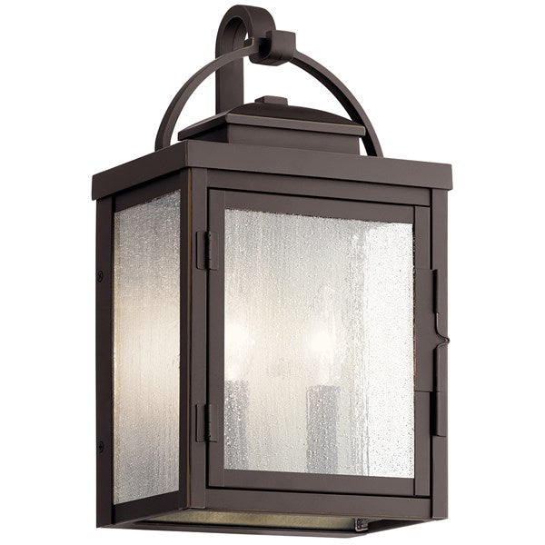 Kichler Carlson  Outdoor Wall Outdoor Wall Lights Kichler Rubbed Bronze 8.25x14.75 