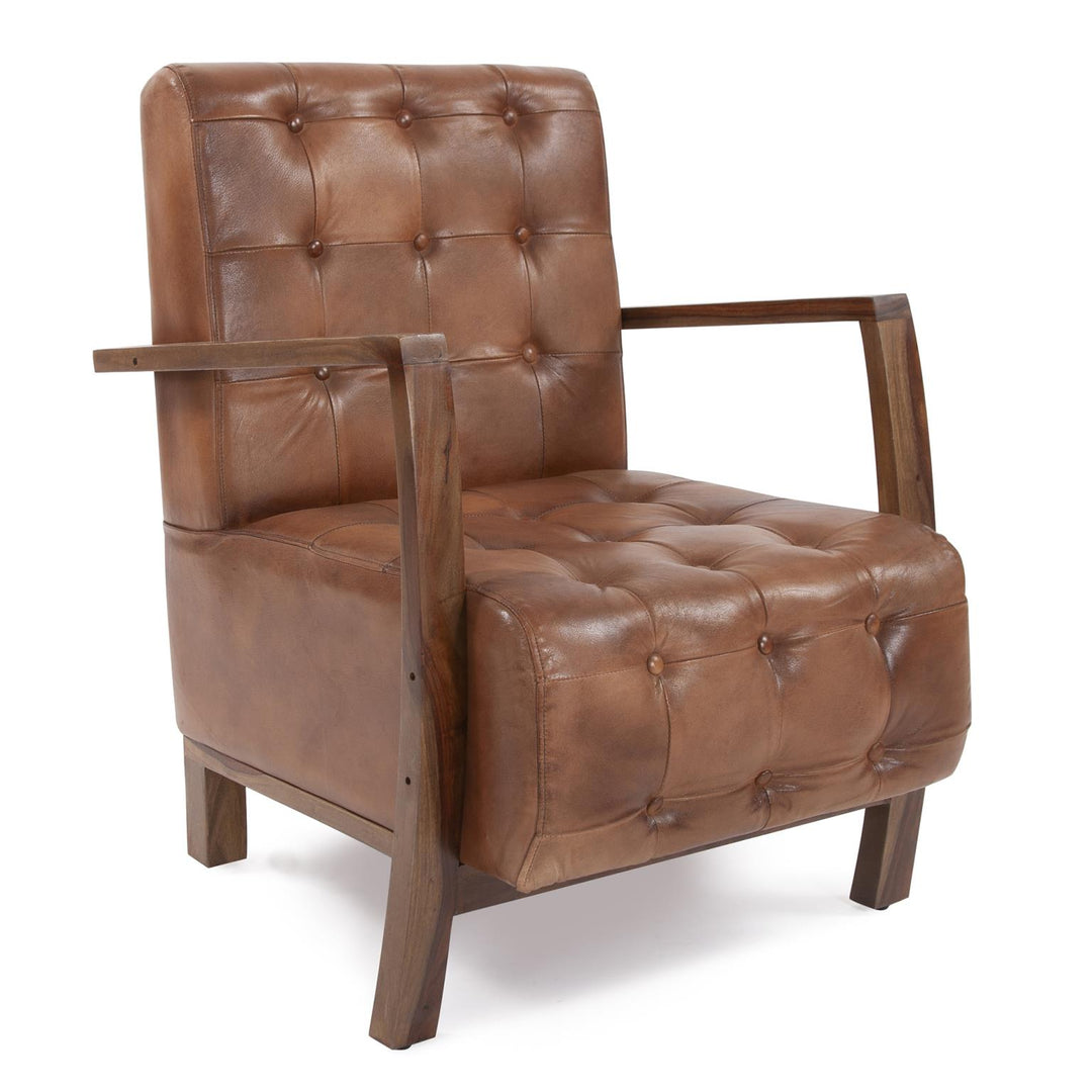 Howard Elliott Collection Davenport Tufted Leather Chair