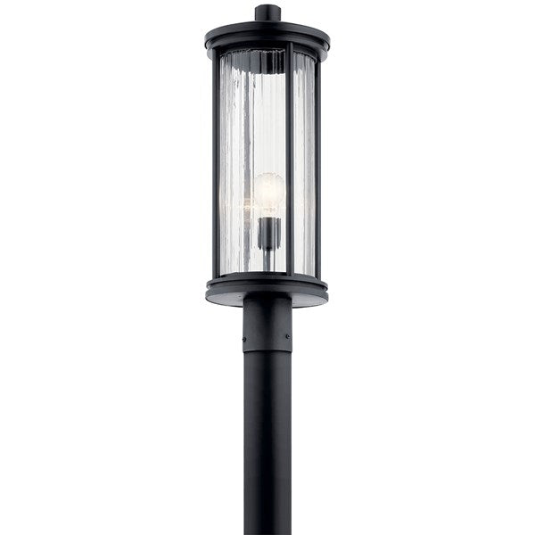 Kichler Barras  Outdoor Post Lantern Pier & Post Mount Lights Kichler Black 8.25x23.25 