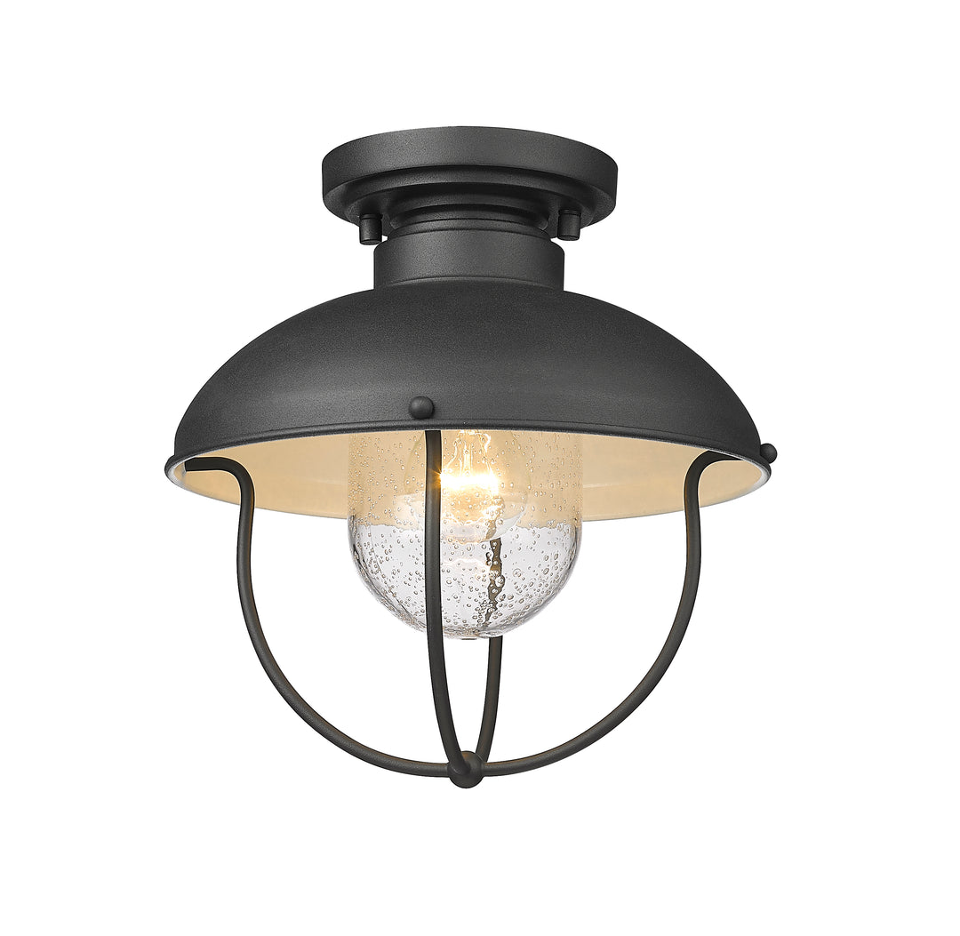Z-Lite Ansel 590F-BK 1 Light Outdoor Flush Mount
