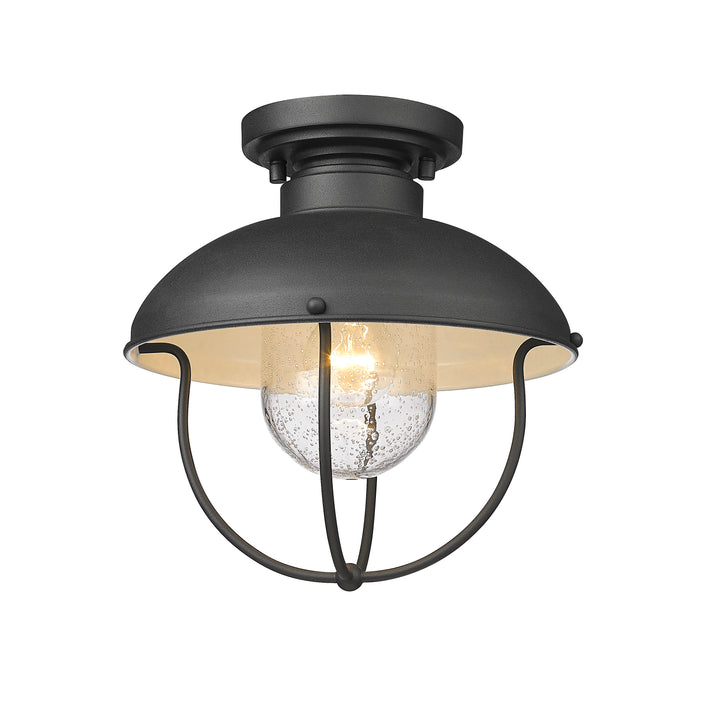 Z-Lite Ansel 590F-BK 1 Light Outdoor Flush Mount
