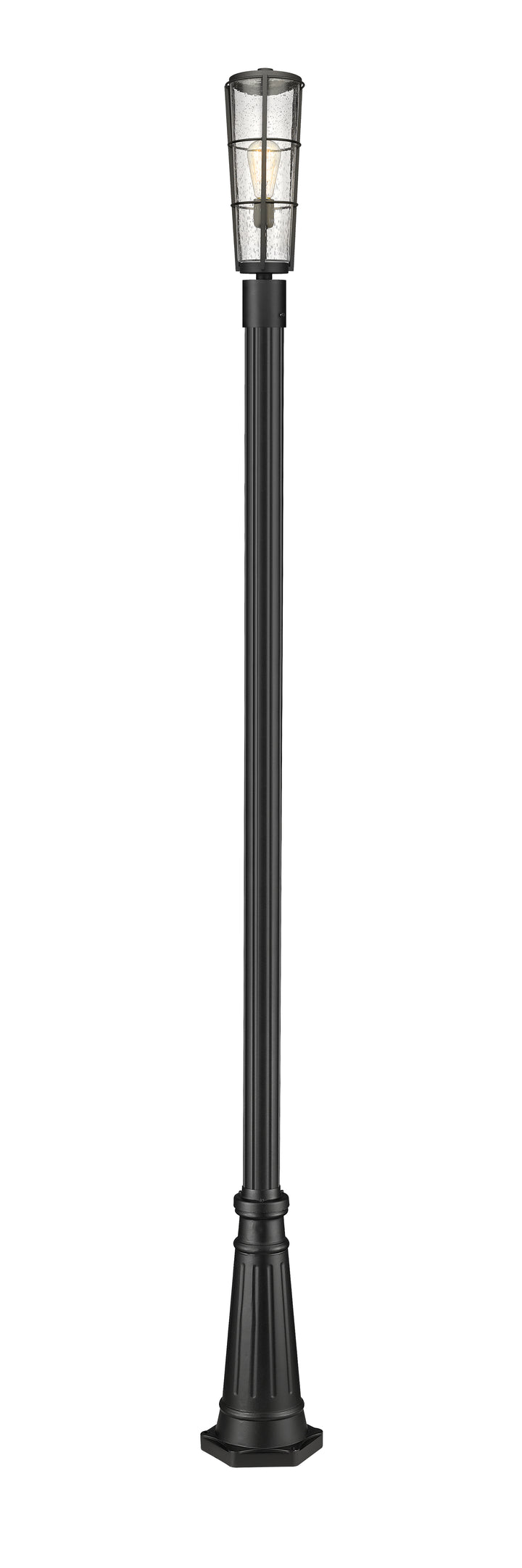 Z-Lite Helix 591PHB-519P-BK 1 Light Outdoor Post Mounted Fixture